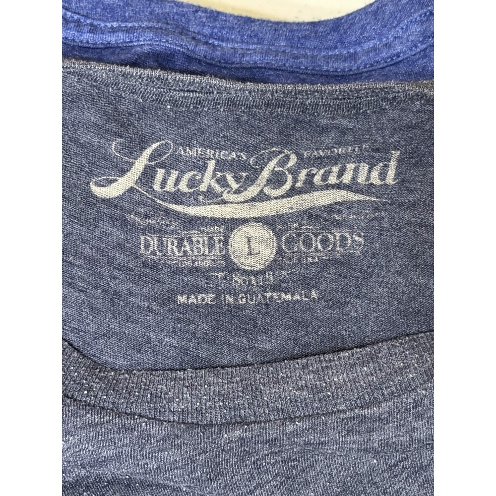 Lucky Brand Old Kings Poker Hall Graphic T-Shirt Large L Dark Heather Grey Tee - Picture 2 of 8